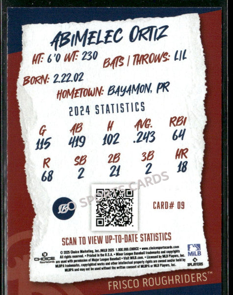 2025 Frisco RoughRiders Abimelec Ortiz