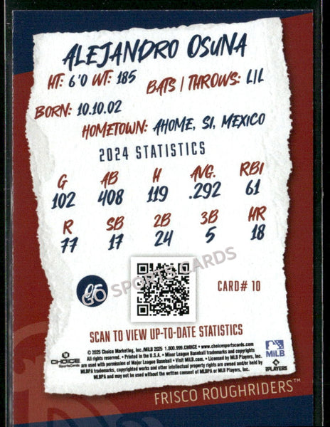 2025 Frisco RoughRiders Alejandro Osuna