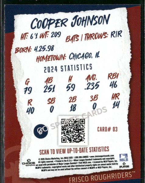 2025 Frisco RoughRiders Cooper Johnson