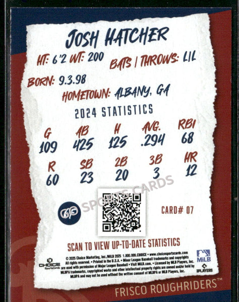 2025 Frisco RoughRiders Josh Hatcher