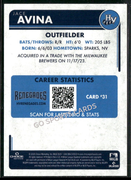 2025 Hudson Valley Renegades Jace Avina