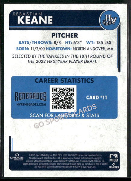 2025 Hudson Valley Renegades Sebastian Keane