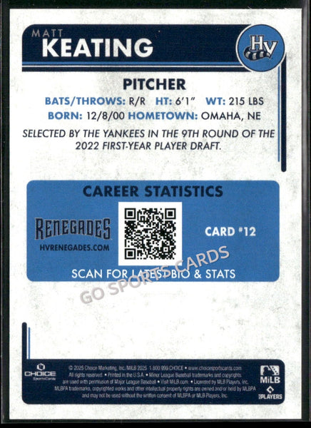 2025 Hudson Valley Renegades Matt Keating