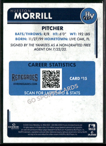 2025 Hudson Valley Renegades Hueston Morrill