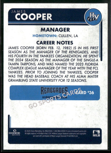 2025 Hudson Valley Renegades James Cooper