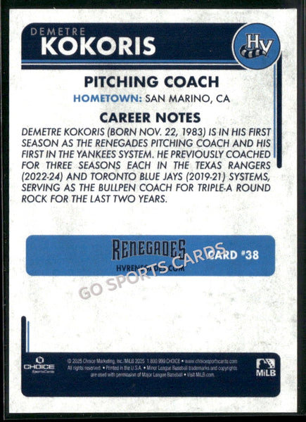 2025 Hudson Valley Renegades Demetre Kokoris
