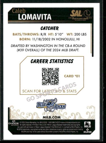 2025 South Atlantic League Top Prospects SAL Caleb Lomavita
