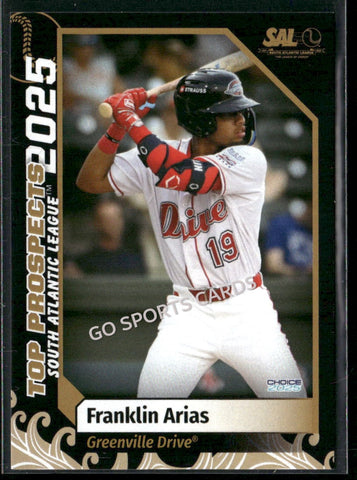 2025 South Atlantic League Top Prospects SAL Franklin Arias