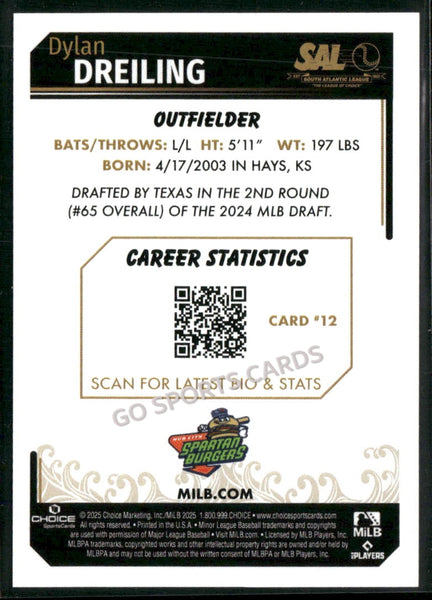 2025 South Atlantic League Top Prospects SAL Dylan Dreiling
