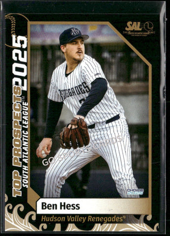 2025 South Atlantic League Top Prospects SAL Ben Hess