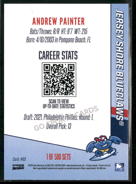 2025 Jersey Shore BlueClaws Top Prospects Andrew Painter