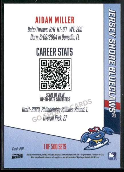 2025 Jersey Shore BlueClaws Top Prospects Aidan Miller