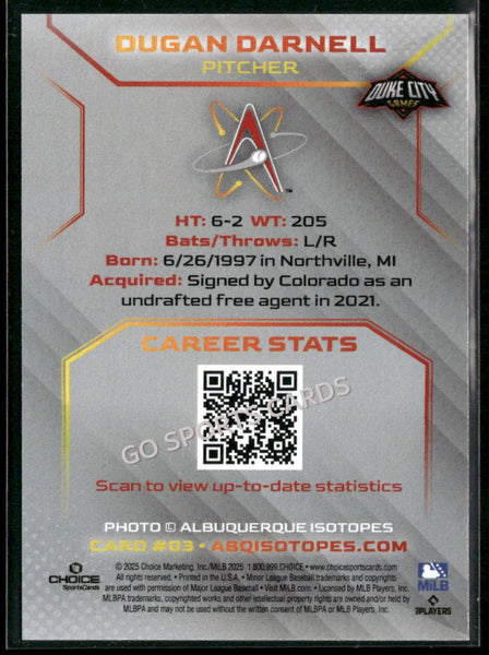 2025 Albuquerque Isotopes Dugan Darnell
