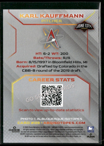 2025 Albuquerque Isotopes Karl Kauffmann