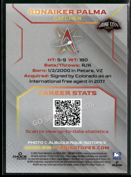 2025 Albuquerque Isotopes Ronaiker Palma