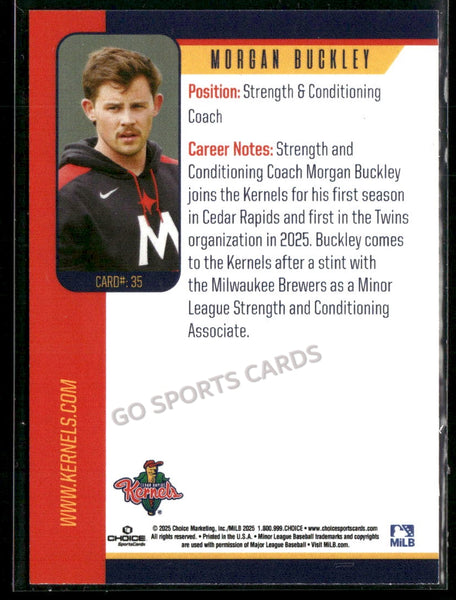 2025 Cedar Rapids Kernels Morgan Buckley