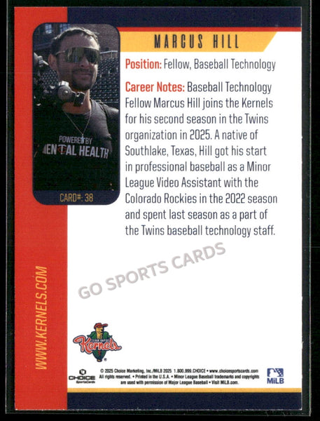 2025 Cedar Rapids Kernels Marcus Hill