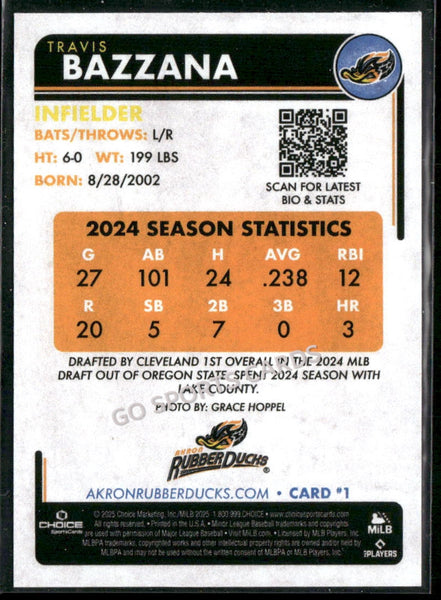 2025 Akron RubberDucks Travis Bazzana