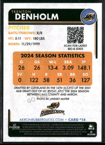 2025 Akron RubberDucks Trenton Denholm