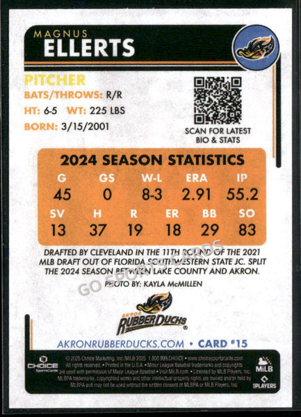 2025 Akron RubberDucks Magnus Ellerts