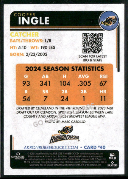 2025 Akron RubberDucks Cooper Ingle