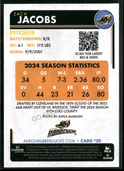 2025 Akron RubberDucks Zach Jacobs