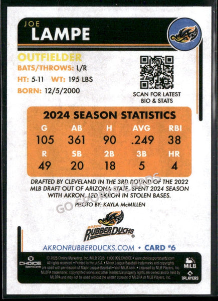 2025 Akron RubberDucks Joe Lampe