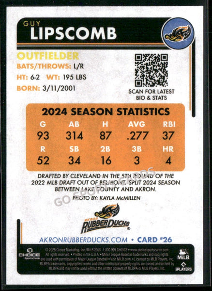 2025 Akron RubberDucks Guy Lipscomb