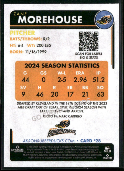 2025 Akron RubberDucks Zane Morehouse