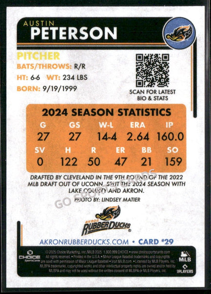 2025 Akron RubberDucks Austin Peterson