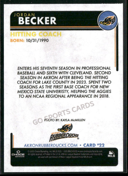 2025 Akron RubberDucks Jordan Becker