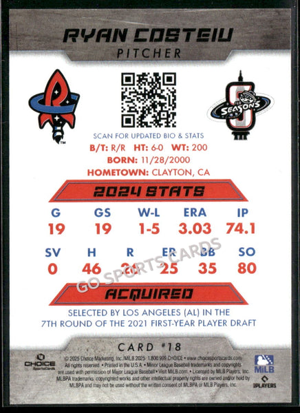 2025 Rocket City Trash Pandas Ryan Costeiu