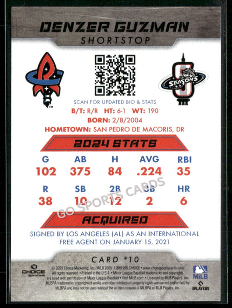 2025 Rocket City Trash Pandas Denzer Guzman