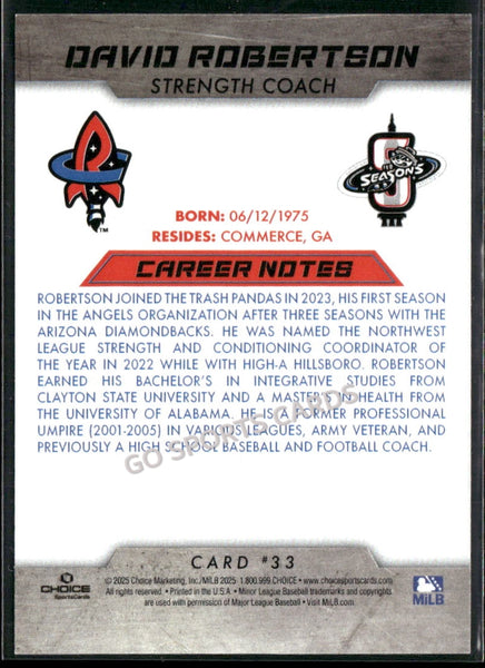 2025 Rocket City Trash Pandas David Robertson