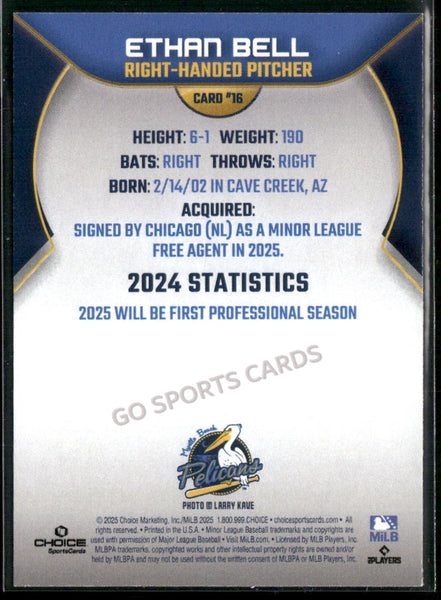 2025 Myrtle Beach Pelicans Ethan Bell