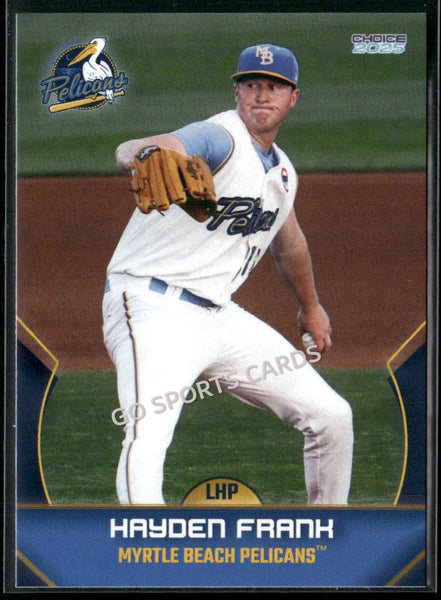 2025 Myrtle Beach Pelicans Hayden Frank