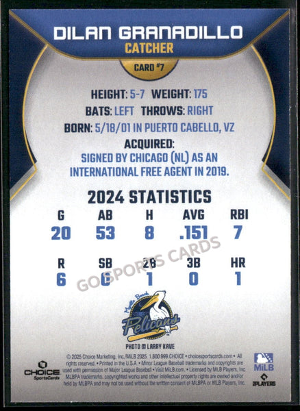 2025 Myrtle Beach Pelicans Dilan Granadillo