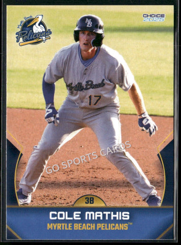 2025 Myrtle Beach Pelicans Cole Mathis