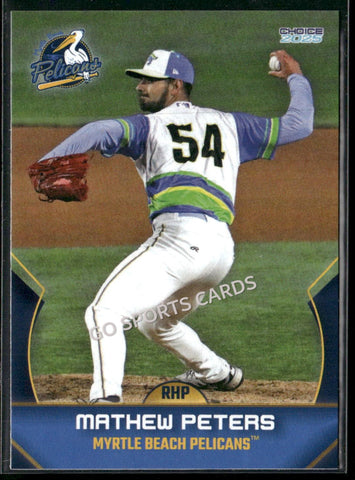 2025 Myrtle Beach Pelicans Mathew Peters