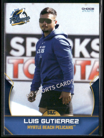 2025 Myrtle Beach Pelicans Luis Gutierrez