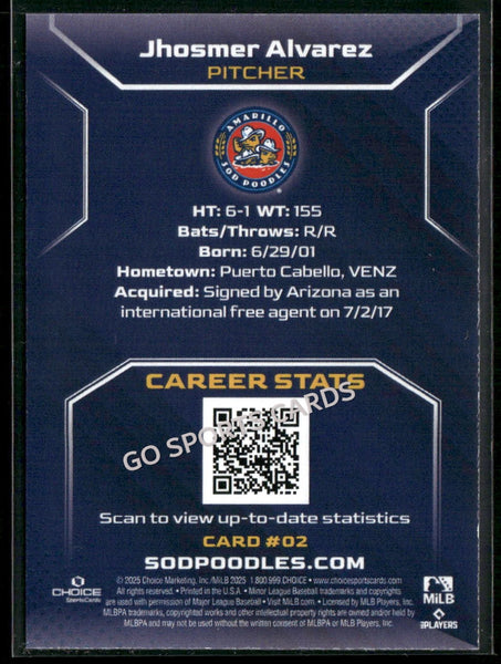 2025 Amarillo Sod Poodles Jhosmer Alvarez