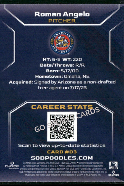 2025 Amarillo Sod Poodles Roman Angelo