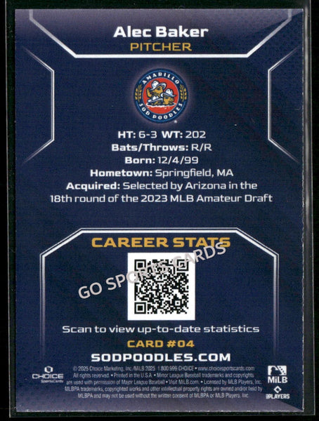 2025 Amarillo Sod Poodles Alec Baker