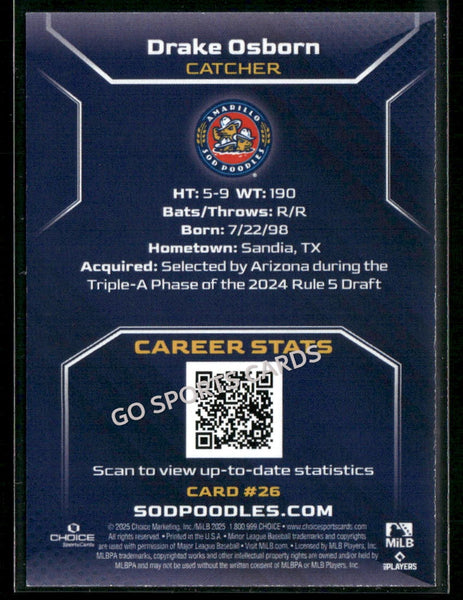 2025 Amarillo Sod Poodles Drake Osborn