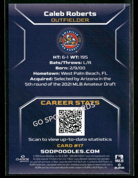2025 Amarillo Sod Poodles Caleb Roberts
