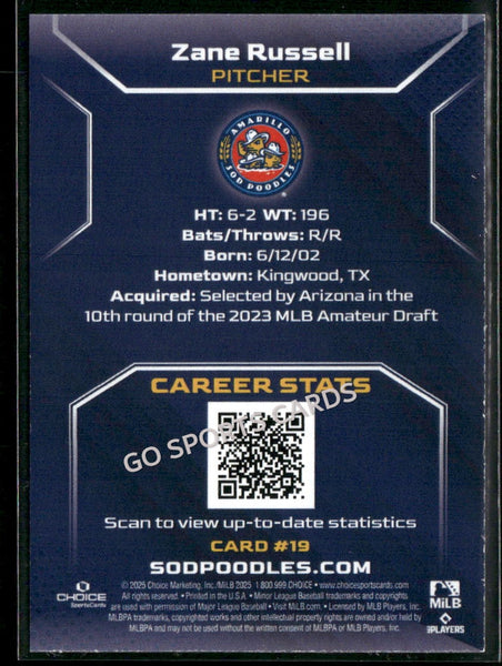 2025 Amarillo Sod Poodles Zane Russell