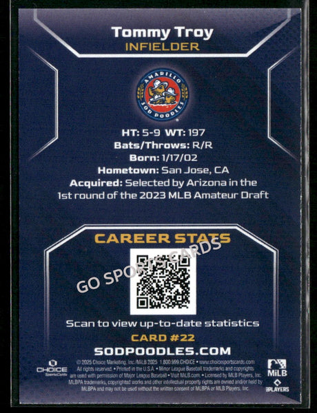2025 Amarillo Sod Poodles Tommy Troy