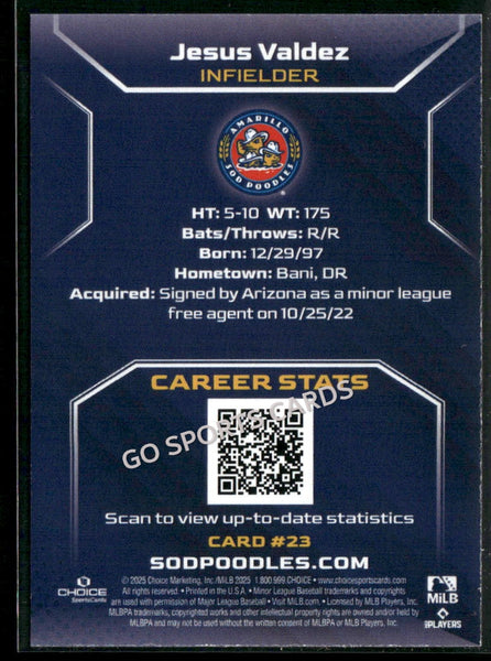 2025 Amarillo Sod Poodles Jesus Valdez