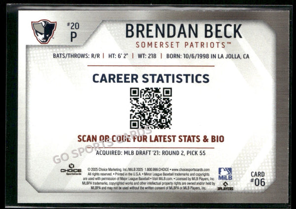 2025 Somerset Patriots Brendan Beck