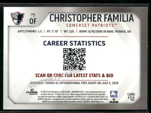 2025 Somerset Patriots Christopher Familia